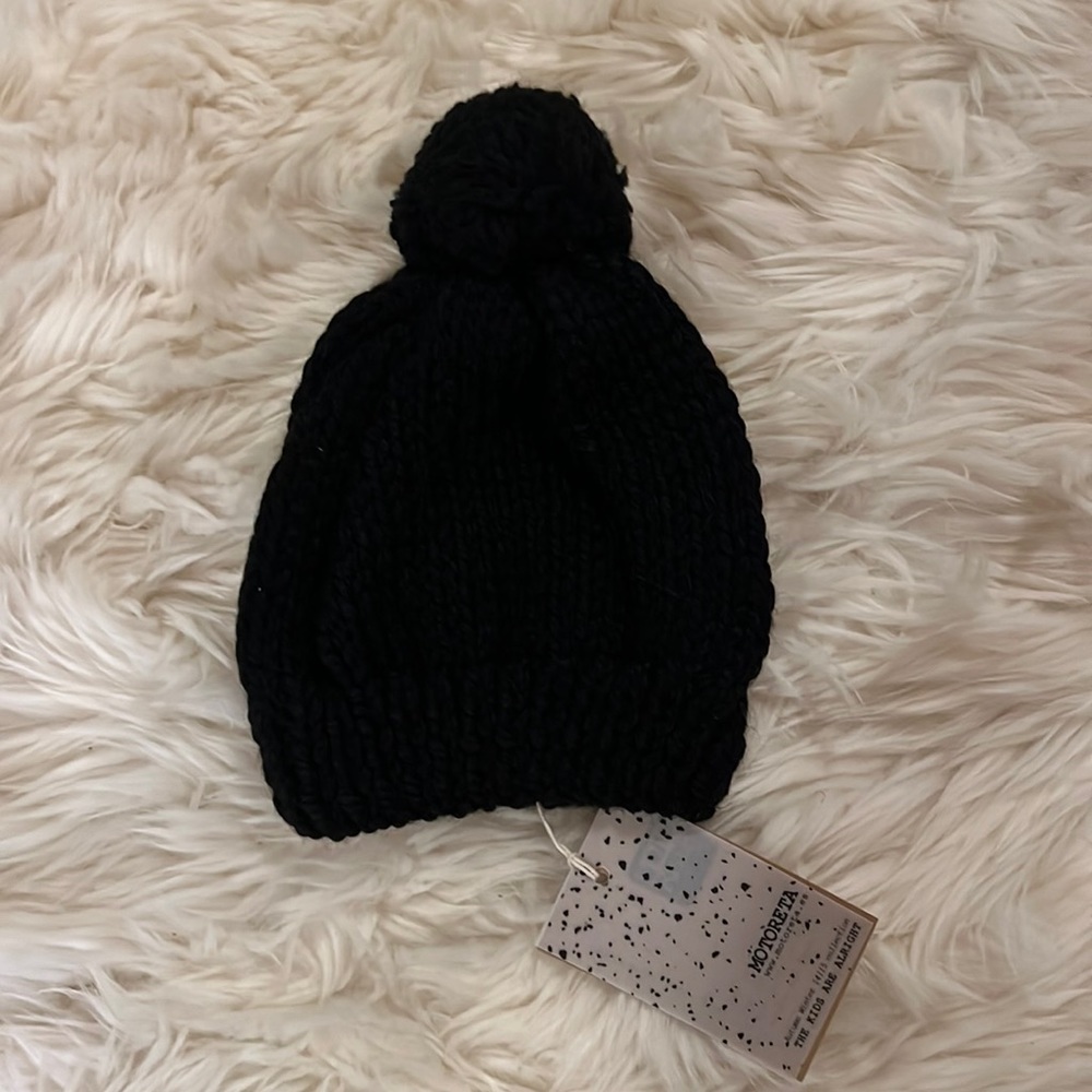 Motoreta Kids Pom Pom Hand Knitted Hat